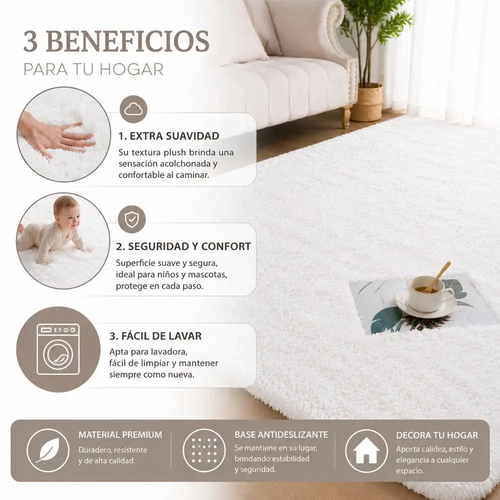 Alfombra Ultrasuave Antialérgica: Transforma Tu Hogar en 5 Minutos