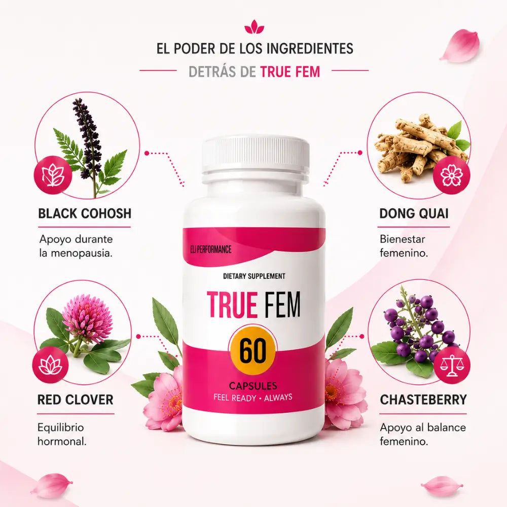 TRUE FEM🌸Equilibrio y Comodidad Diaria- 60 Capsulas