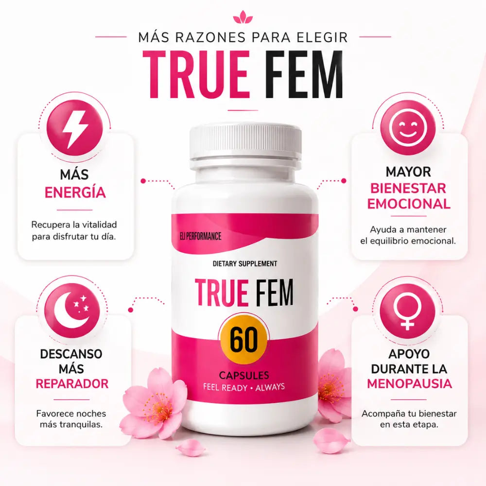 TRUE FEM🌸Equilibrio y Comodidad Diaria- 60 Capsulas
