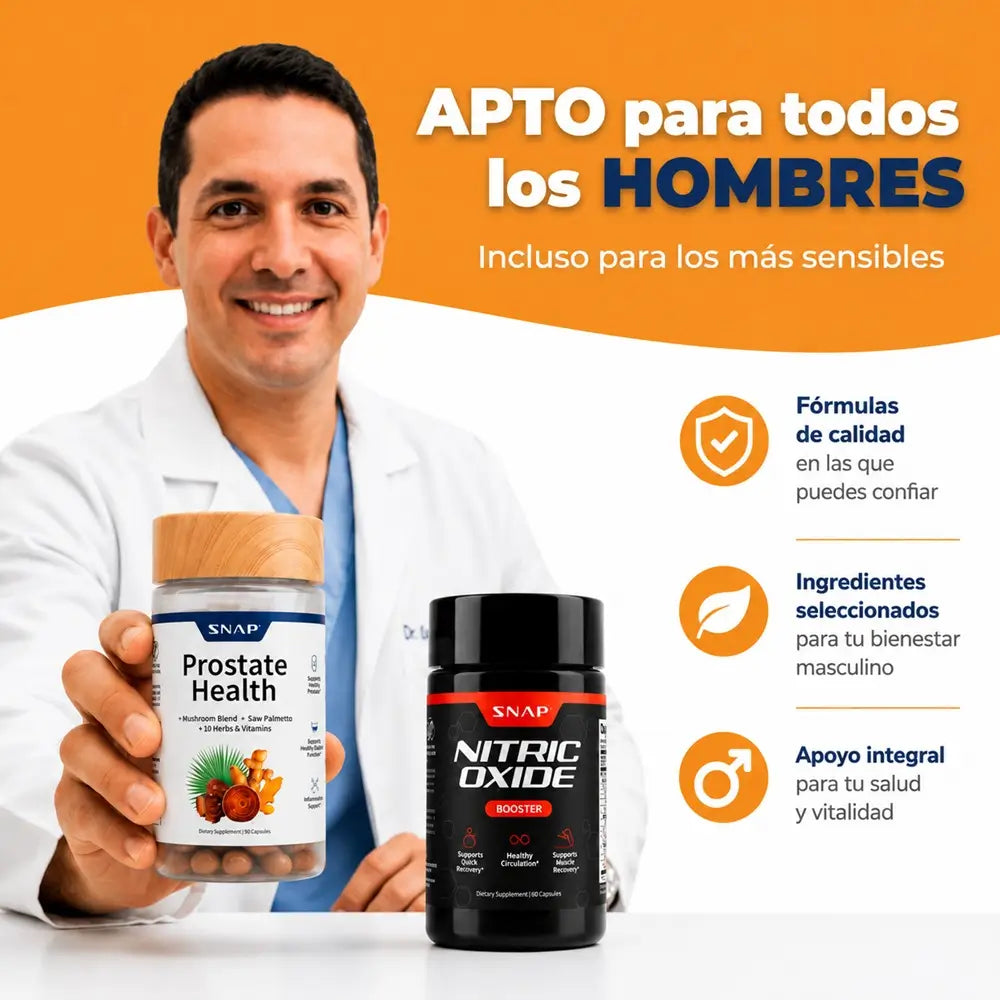 Combo Max SNAP Prostate + Nitric ™ | Vitalidad y Energia Masculina Todos los Días