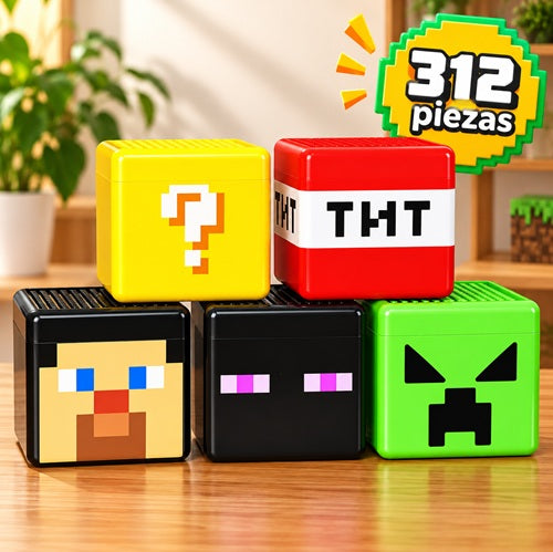 Cubo Mundo Minecraft 🧱 Magnético x 312: ¡Construye, imagina y crea sin límites!🎁
